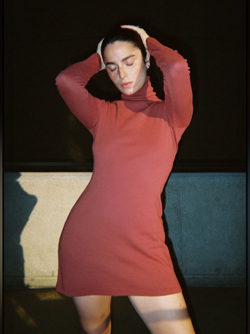 Gil Rodriguez LS Turtleneck Dress Sangria